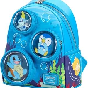 Blue Loungefly Pokémon Character Mini Backpack